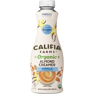 Califia Farms Organic Vanilla Almond Milk Coffee Creamer - 25.4 fl oz - 1 of 4