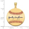 Black Bow Jewelry 14K Gold Plated Sparky Anderson Signature MD Enamel Baseball Pendant - 4 of 4