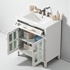 30" Bathroom Vanity with Sink – Freestanding Cabinet with Ceramic Basin, Tip-Out Tray, Adjustable Shelf, Solid Wood Legs, Soft Close Hinges - 3 of 4