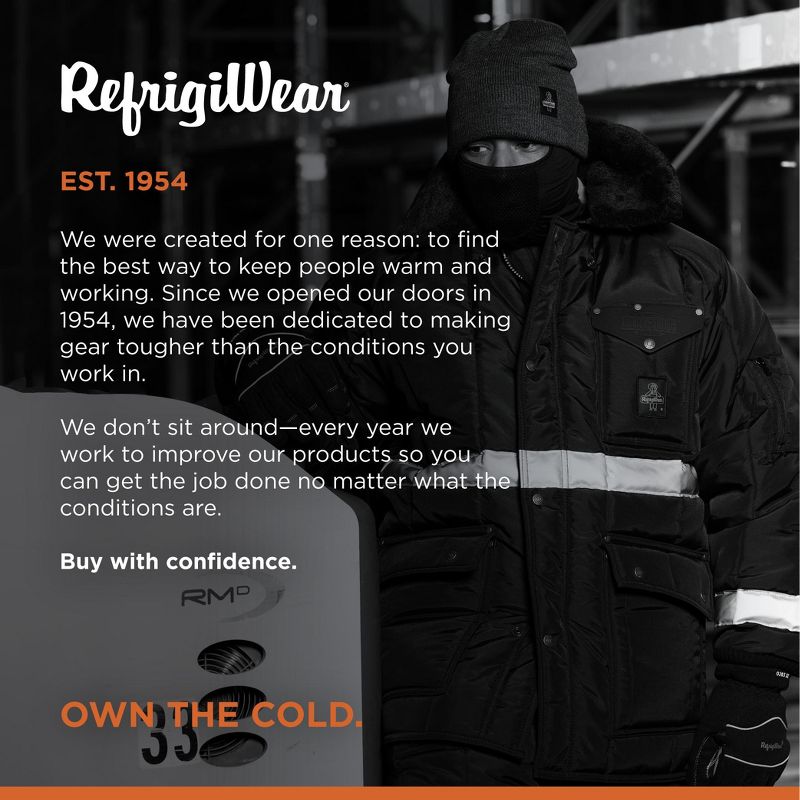 RefrigiWear Iron-Tuff Enhanced Visibility Reflective Siberian Workwear Jacket, 5 of 7