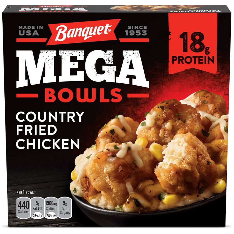 Banquet Mega Bowls Frozen Country Fried Chicken - 14oz, 1 of 7