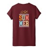 Simply Sage Market Summer Vibes Sun Colorful Front and Back Design Short Sleeve Tee - 2 of 4