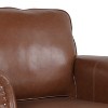 GDFStudio Dowd 36.50" Faux Leather Club Chair with Nailhead Trim - 4 of 4