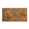 Christopher Knight Home Villard Boho Handcrafted Mango Wood Parquet Coffee Table Natural Honey/Gray: Artisan Herringbone, Iron Legs - image 4 of 4