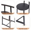 Kumasinova 3-Peice Counter Height Bar Stools with Steel Base, Counter Stools with Backrest & Footrest, Armless Dining Chairs, Counter Height Stools - 3 of 4