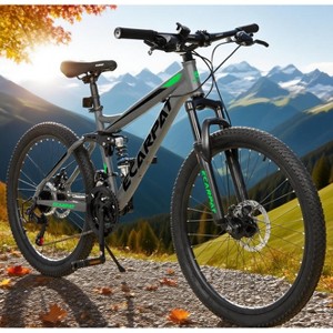 KTMBDW 26/27.5 Inch Mountain Bike, Mountain Bicycles with Front and Rear Dual Shock Absorbers, Durable Steel Frame, Adults Bike for Men and Women - 1 of 4