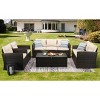 5 Piece Conversation Patio Sets with Cushions and Storage Coffee Table - 2 of 4