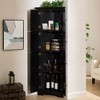 KIGFTSOD 4-Tier Corner Kitchen Pantry w/8 Doors, Tall Corner Cabinet & Shelves, Farmhouse Bookshelf for Bathroom, Living Room, Kitchen - 2 of 4
