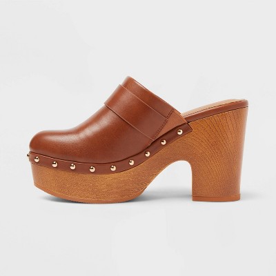 Women's Sedona Heels with Memory Foam Insole - Universal Thread Brown - image 2