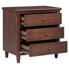 Nightstand, Modern End Table with Wood Legs, 3 Drawers, Handles, End Telephone Table, Storage Wood Cabinet - 4 of 4