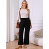 INSPIRE CHIC Women's Corduroy Casual High Waisted One Buttoned Wide Leg Pants with Pockets - 4 of 4