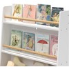 Kids Bookshelf, Book and Magazine Rack, Book Organizer, toy Storage Cabinet Organizer, White - 2 of 4