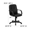 Emma and Oliver Mid-Back Black Glove Vinyl Executive Swivel Office Chair with Arms - 4 of 4