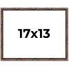 PosterPalooza | 17x13 Thin Bamboo Picture Frame, UV Acrylic, 2 Finishes - Gold and Brown - 2 of 4