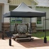 Resenkos 10' x 10' Replacement Canopy Top for Pop Up Canopy Tent with 4 Sand Bags, UPF50+ Protection, Dark Gray Black - 2 of 4