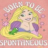 Girls' - Disney Princess - Rapunzel Born To Be Spontaneous Fitted Short Sleeve Graphic T-Shirt - 2 of 4