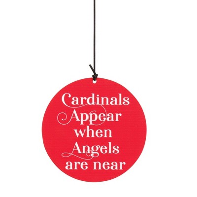 Regal Red Cardinal Aluminum Wind Chime with Inspirational Message
