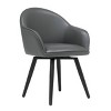 Dome Swivel Office/Dining/Guest Accent Chair with Arms Leather - Studio Designs Home - 2 of 4