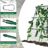 4ft x 4ft Metal A-Frame Garden Trellis with Netting - Plant Support for Climbing Plants, Fits Raised Beds - 4 of 4
