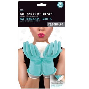 Casabella WaterBlock Unisex Indoor/Outdoor Cleaning Gloves Blue 1 pair - 1 of 1