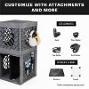 UbeCube Grabinet Kit 2"x2" Crate Black/Gray Bin: Stackable Decorative Boxes, Industrial Style, 13.5" Square - 3 of 4