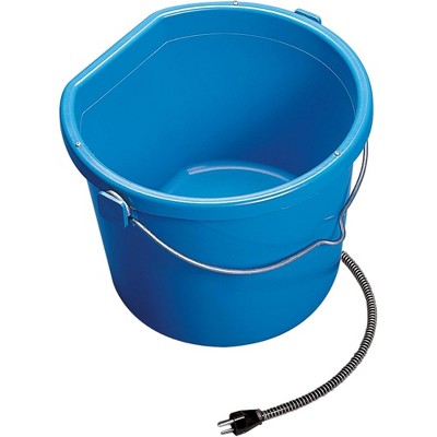 API Heated Bucket Heated Flat Back Bucket, 20 Quart, Blue