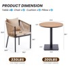 Maggift Patio Seating Sets, Outdoor Dining Set for 5, Patio Table and Chairs Set for Lawn, Deck Backyard, Poolside, Beige, 18.9"*24.6"*30.5" - 2 of 4