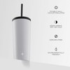 JoyJolt Vacuum Insulated Tumbler with Flip Lid and Straw Stainless Steel Tumbler for Hold/Cold Drinks Leakproof Water Bottle - 4 of 4