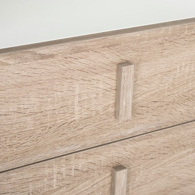 Transitional White & Gray 2-Drawer Freestanding Cabinet