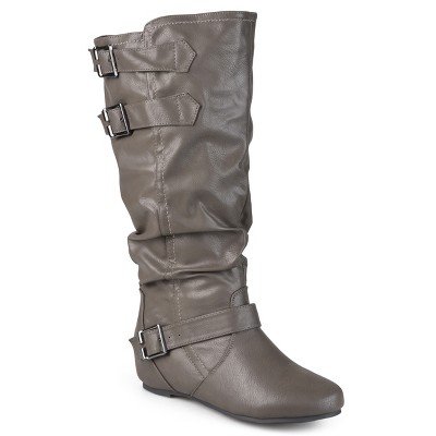 Journee Collection Wide Calf Women's Tiffany Boot Grey 11 : Target
