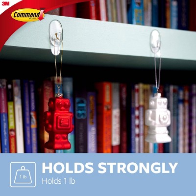 Clear Small Adhesive Wall Hooks Value Pack