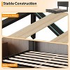 Bed Frame w/Adjustable Headboard & 4 Storage Drawers, Upholstered Platform w/Wooden Slats - No Box Spring - 4 of 4