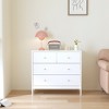 KWPZQEB 4-Drawer Kids Dresser, Bedroom Dressers Nightstand with Anti-Tipping Device and Wood Handle, Kids Dresser for Living Room or Apartment, White - 2 of 4