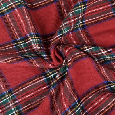 Red Tartan Plaid Polyester Euro Pillow Covers, 20x20, 2 Pcs