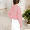 Anna-Kaci Women's Drawstring Hem Ribbed Hoodie with Long Sleeves and Relaxed Fit - 2 of 3