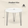 Costway Faux Marble Coffee Table with Metal Legs for Living Room Office White - 3 of 4