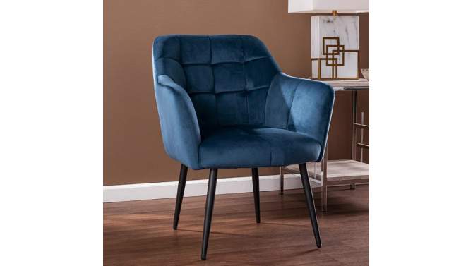 Bartwin Upholstered Accent Chair Blue/Black - Aiden Lane, 2 of 9, play video