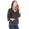 24seven Comfort Apparel Womens Oversized Maternity Fashion Hoodie Top - 2 of 4