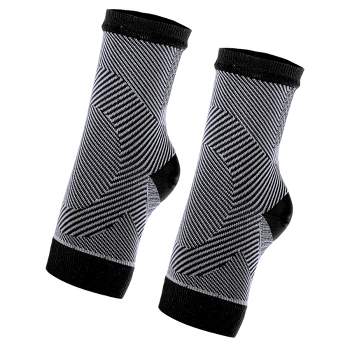 Unique Bargains Pair Ankle Compression Sleeve Socks Foot Ankle Brace for Men Women Achilles Tendon