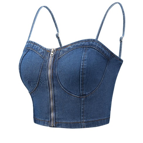 Denim spaghetti strap top hotsell