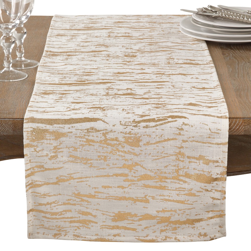 UPC 789323325730 product image for Bright Gold Splatter Table Runner - Saro Lifestyle | upcitemdb.com
