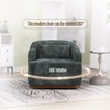 CAVINAS 360 Degree Swivel Chair, Swivel Barrel Chair, Single Sofa Chair, Comfy Round Accent Chair for Living Room, Leisure Arm Chair for Bedroom - 4 of 4