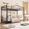 Bunk Bed Twin Over Twin, Twin Bunk Bed with Ladde & Full-Length Guardrails, Heavy Duty 400 LBS Weight Capacity, Space-Saving, No Box Spring Needed - 3 of 4