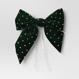 2ct Metallic Polka Dot Christmas Decorative Bow - Wondershop™ - 1 of 4