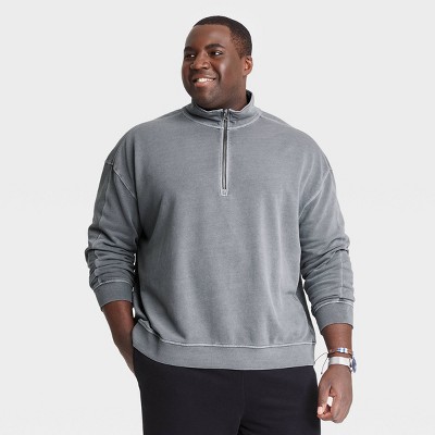 Men's 1/4 Zip Garment Dyed Sweatshirt - Goodfellow & Co™
