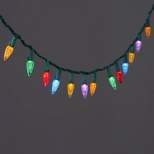 60ct LED C6 Faceted String Lights Multicolor with Green Wire - Wondershop™