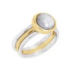Silpada 'In Good Campanile' Stacking Rings with Natural Blue Lace Agate in Sterling Silver & Brass - 2 of 4