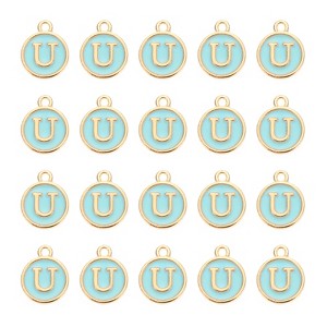 Unique Bargains Beautiful Designer DIY Jewelry Making Initial Pendants 50 Pcs - 1 of 4