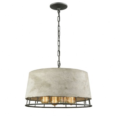 Elk Home Brocca 4 - Light Chandelier in  Silverdust Iron
