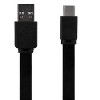 Monoprice Flat USB Type-C to Type-A 3.2 Gen1 Charge and Sync Cable - 6 Feet - Black 5Gbps, 3A, Reversible Connector, Compatible with Galaxy S10 S10E - 2 of 4